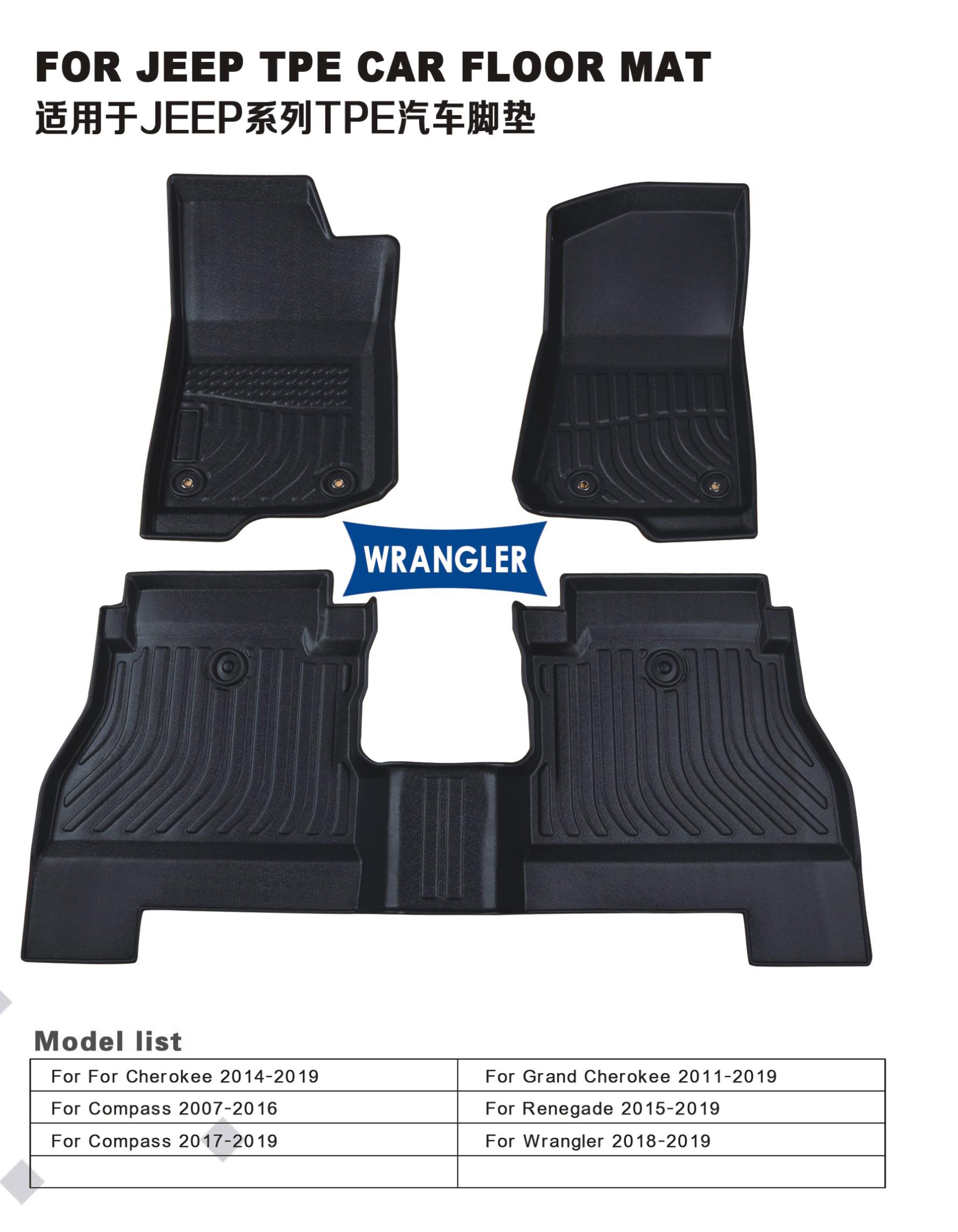 PVC Full Set Vehicle Accessories for Jeep Compass 2017-2023 Non-Skid Luxury Camo Forest Design