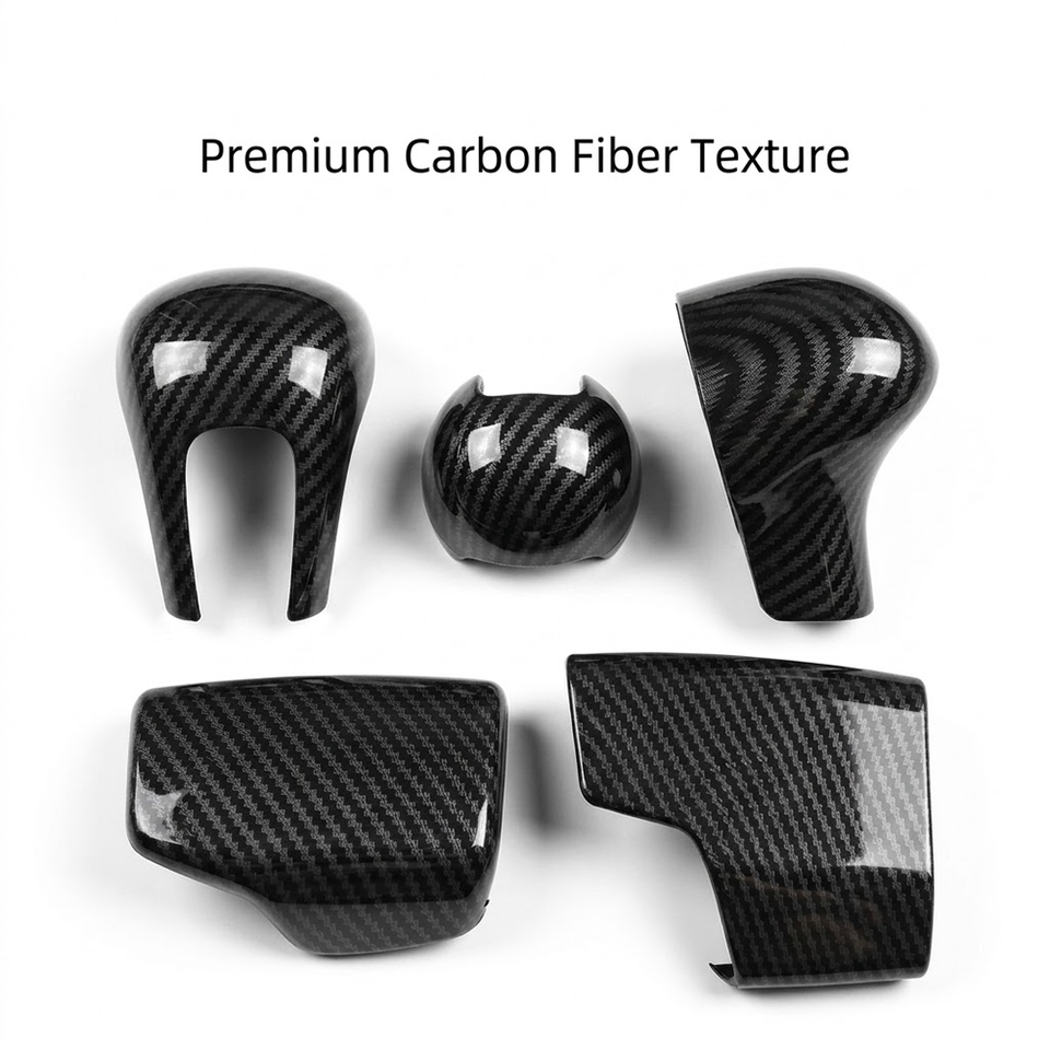 Carbon Fiber Car Gear Shift Knob Cover for Audi A3 A4 A5 A6 A7 S-line Interior Accessories