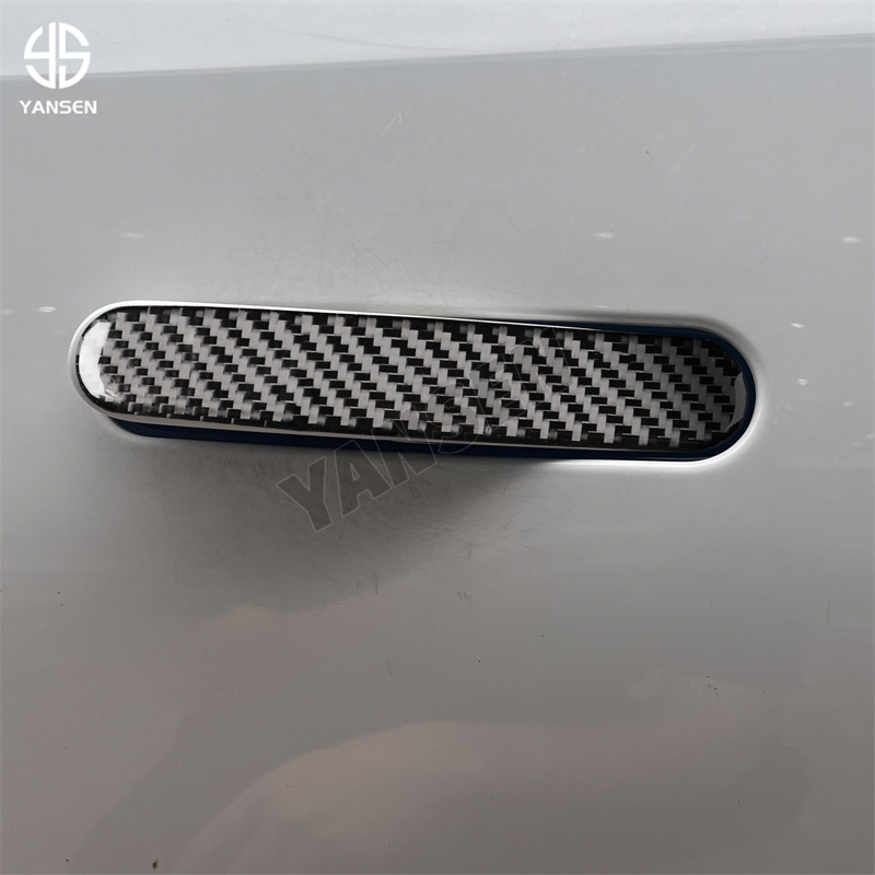 Carbon Fiber Exterior Door Handle Trim Stickers for Jaguar F-TYPE 2013-2022 Auto Interior Accessories