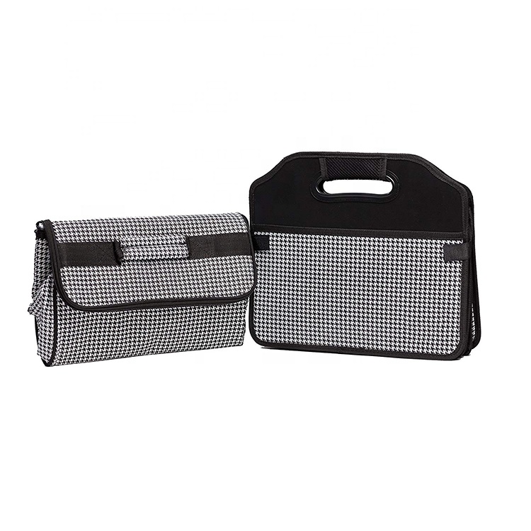 Multi-Use Luxury SUV Drive Trunk Organizer with 4-7 Compartments for Car Folders Bags Tools &amp; Food Storage Garage Shelves