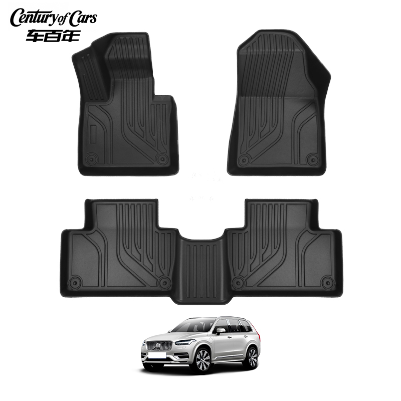 Luxury High Quality Car Carpets Floor Mat 5D Car Floor Mat Set for Volvo XC90 2015-2024