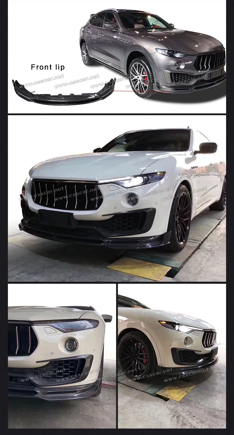 Body Part Mansory Style Carbon Fiber Front Lip for Maserati Levante Car Accessories