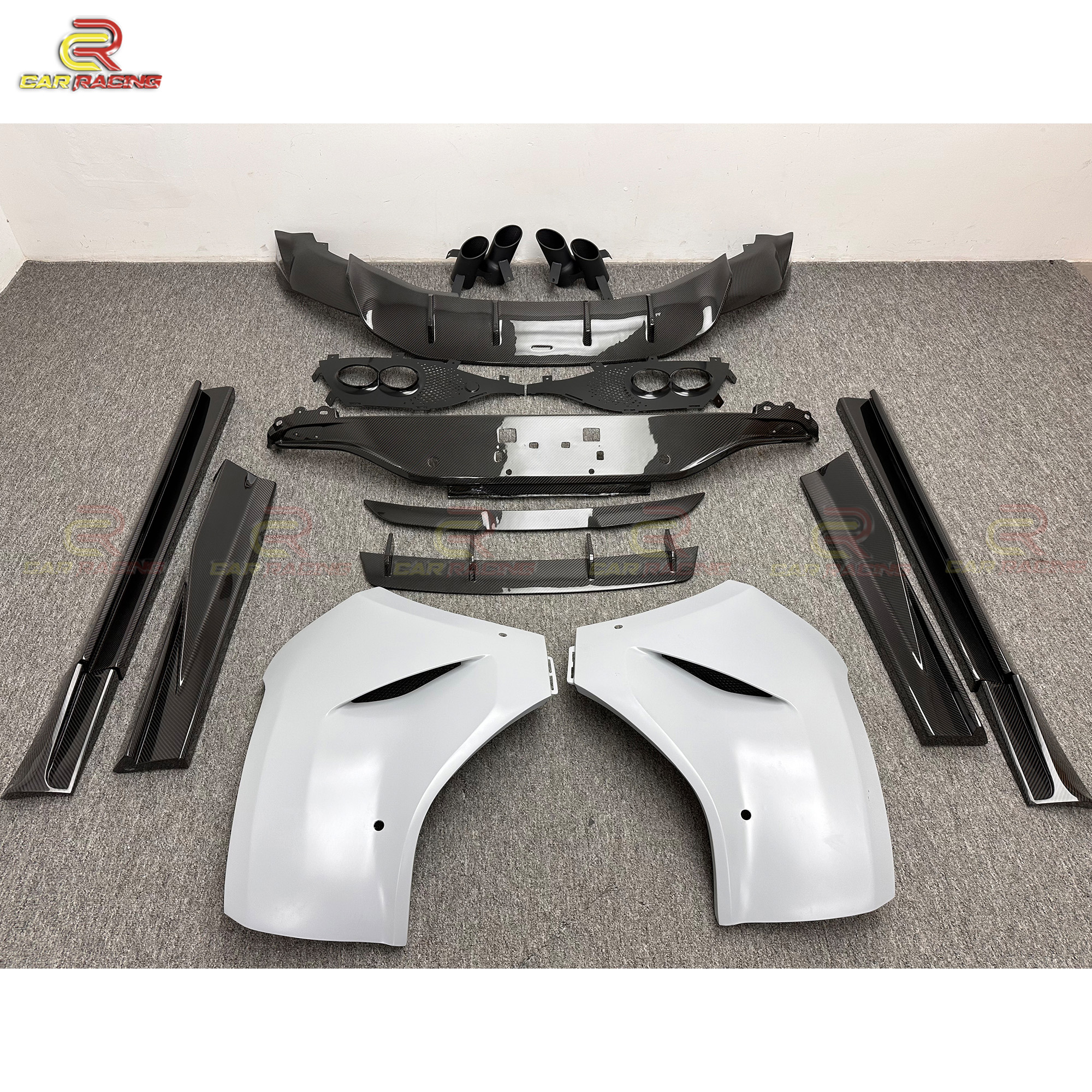 707 Style Dry Carbon Fiber Conversion Body Kit for Aston Martin DBX 2024 Side Skirt Bumper Diffuser Spoiler Fender Exhaust Tips