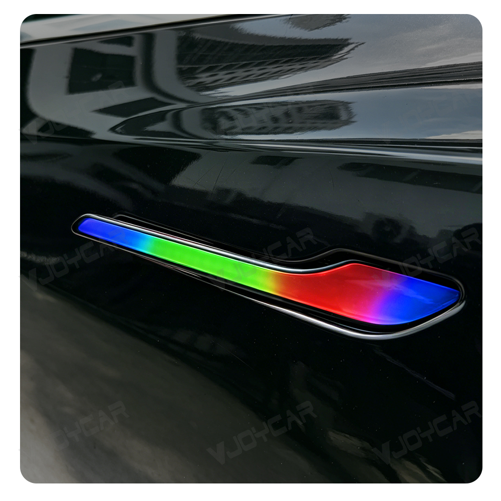 Wireless Auto Present Door Handle Exterior Accessories for Tesla Model 3 Y 2021 2023 2026 RGB Opening Welcome Light