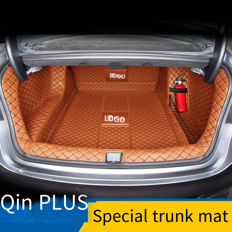 For BYD Qin Plus Car Trunk Mat Styling PU Leather Trunk Protection Mat Catpet Interior Cover Part Pad Auto Accessories
