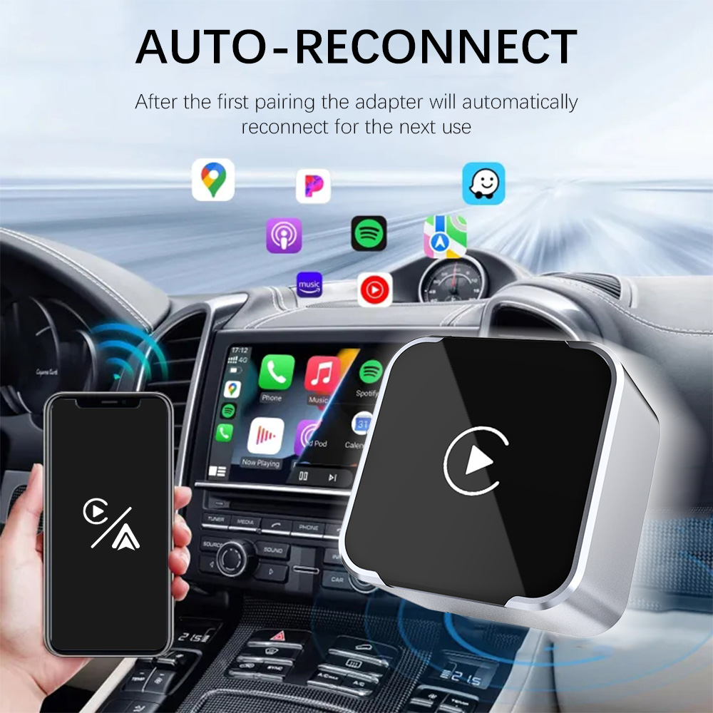 Wireless CarPlay Adapter For Apple Wired To Wireless Mini Plug And Play Connection Car Play For IPhone