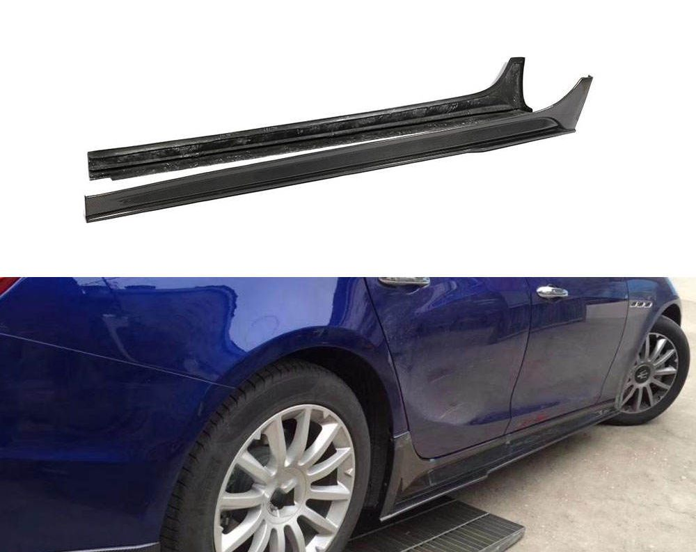 Carbon Fiber Ghibli Car Side Skirts for Maserati 4D Sedan 15-16 Bumper