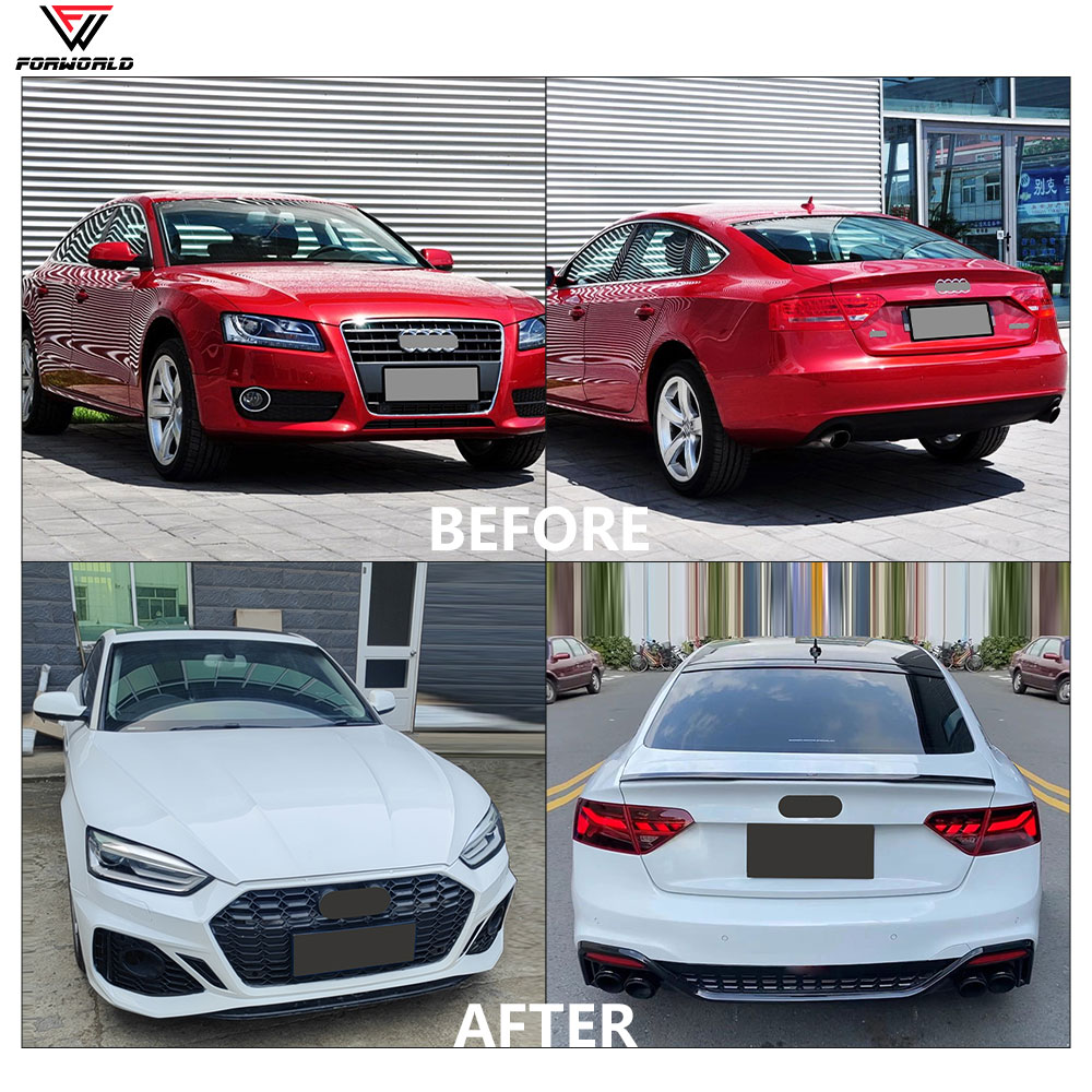 Manufacturing Source Car Accessories Front Bumper With Middle Grille Front Lip Body Kit for Audi A5 to Rs5 2008-2011 to 2021+