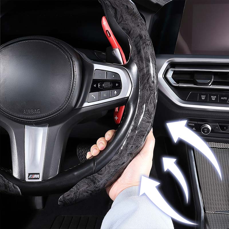 Car Steering Wheel Cover Four Seasons Non-Slip Steering Cover Universal Steering Wheel Accessories for SUV RUV Vehicle
