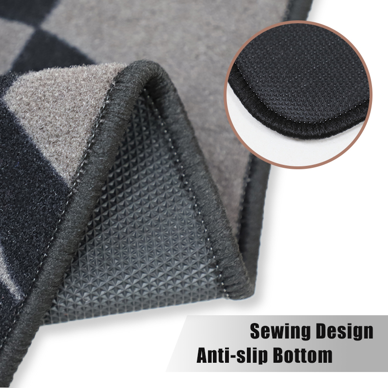 Luxury Designer Car Floor Mats with Soft Plush Texture, Custom Made Anti Slip Foot Mats for Premium Sedan and SUV Interior
