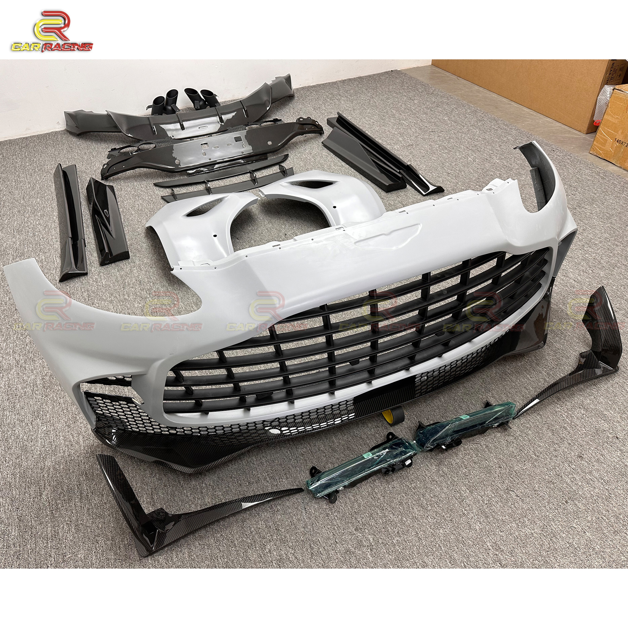 707 Style Dry Carbon Fiber Conversion Body Kit for Aston Martin DBX 2024 Side Skirt Bumper Diffuser Spoiler Fender Exhaust Tips