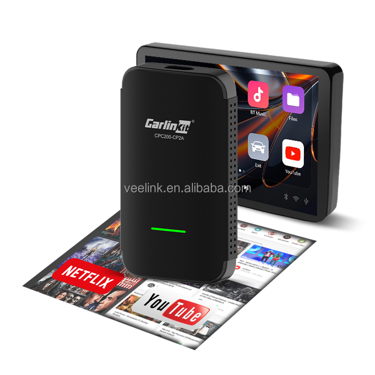 Cp2a Pro Car Music Carplay Wireless Adapter Carlinkit Video Ai Box Car Play Tv Massive Apps Dual Channel Android Auto For Apple