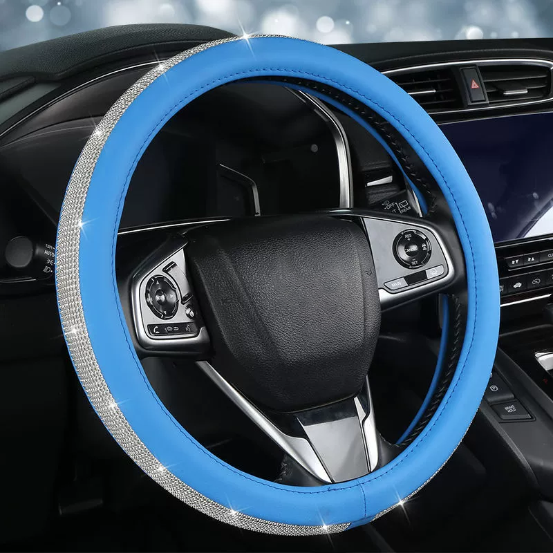 Reliable Crafted Leather Car Steering Wheel Cover Pressure Relief Car Steering Wheel Cover for Automobile Accessories