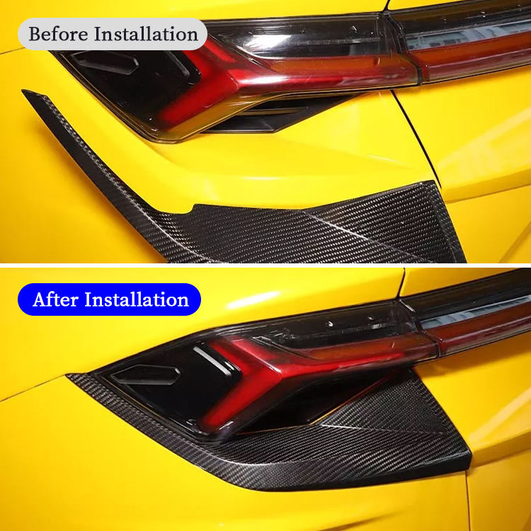 Carbon Fiber Car Part Rear Tail Light Frame Cover Exterior Accessory for Lamborghini Urus 2018-2021
