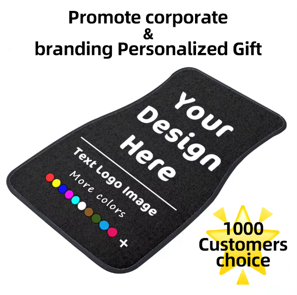 Luxury Designer Car Floor Mats with Soft Plush Texture, Custom Made Anti Slip Foot Mats for Premium Sedan and SUV Interior