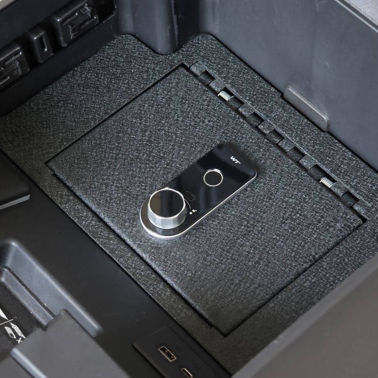 Tuojue Luxury Metal Interior Lock Box Truck/SUV Center Console Safe Chevy Interior Accessories