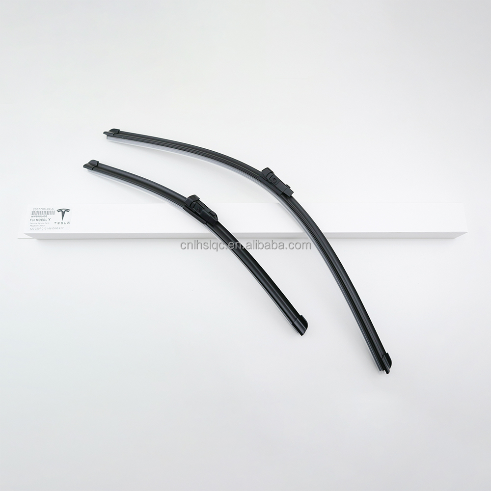 Tesla Model 3 Model Y Model S Car Accessories Natural Rubber Windshields with Soft Flat Wiper Blades Direct From Manufacturer