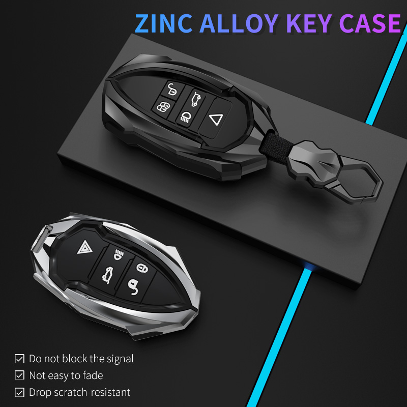 Luxury Zinc Alloy Car Key Bag All-around Land Rover Smart Car Key Cover Case for LandRover Evoque Jaguar Car Accessories 2022