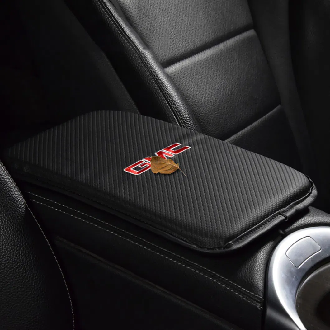 Car Center Console Pad, Universal Waterproof Car Armrest Seat Box Cover, Car Interior Accessories, Carbon Fiber Auto Armrest Cover Protector for Most Vehicle