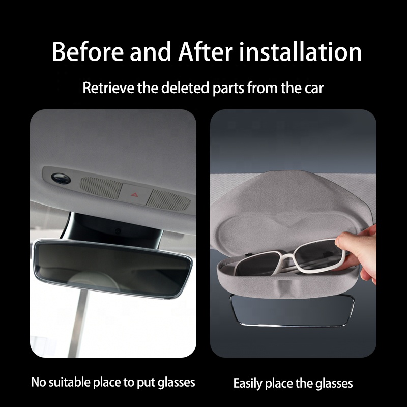 New Arrival Model 3 Y Magnetic Sunglasses Holder Visor Organizer Card Storage Box Auto Interior Accessories Wholesale for Tesla