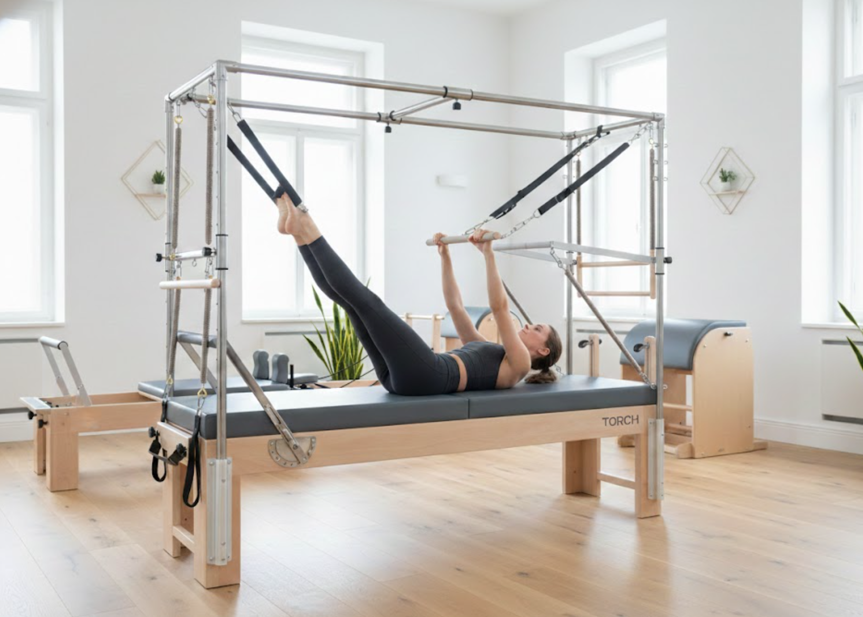 Professional Portable Adjustable 3 in 1 Maple Wood Pilates Reformer Cadillac Tower Luxury Bed 15 Korean Springs Studio