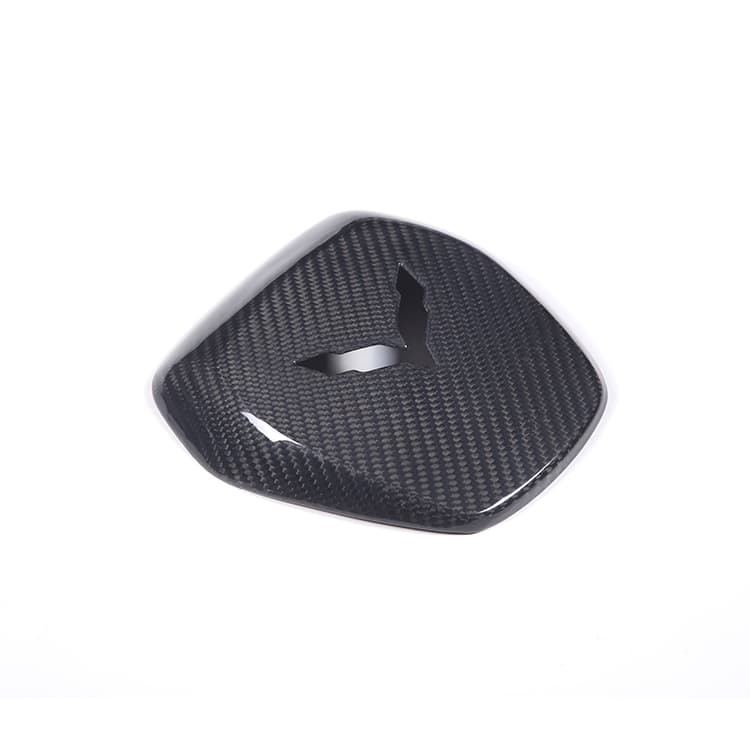 on Sale Carbon Fiber Car Interior Accessories, Carbon Fiber Interior Trim Steering Wheel Emblem Protective Shell for 2014-2019 C7