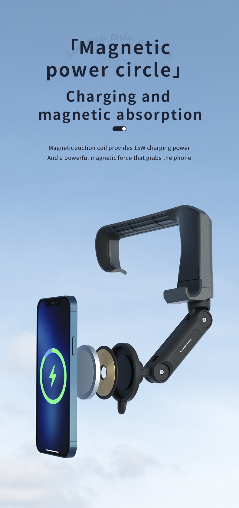 Tesla dashboard phone mount detail 6