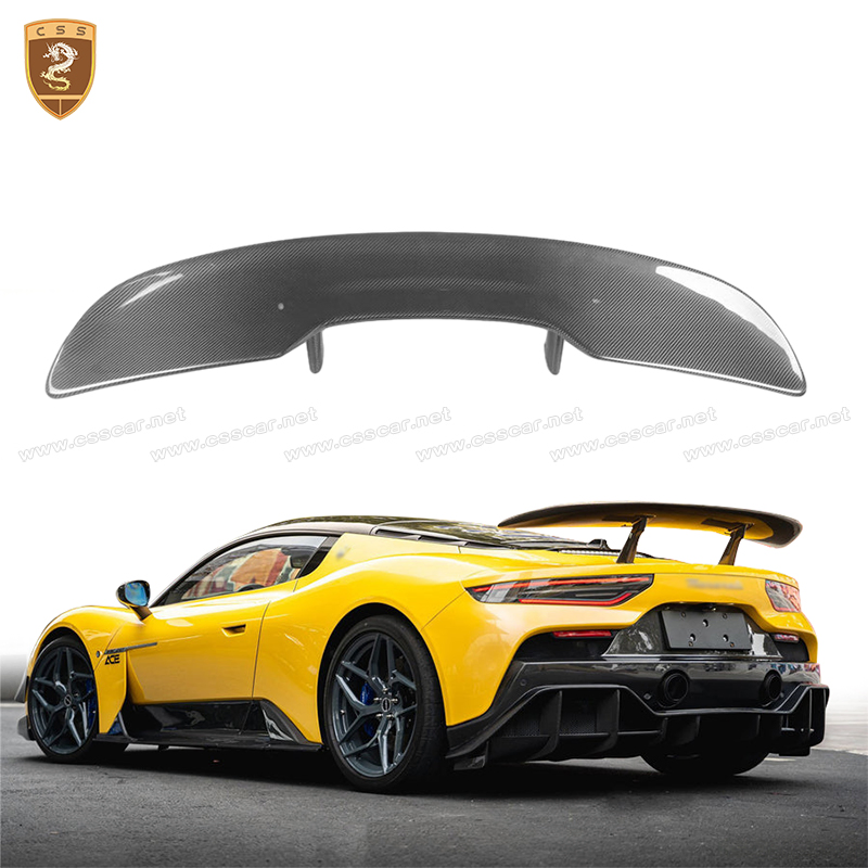 Dry Carbon Fiber Gt Rear Spoiler Wing for Maserati Mc20 2020+