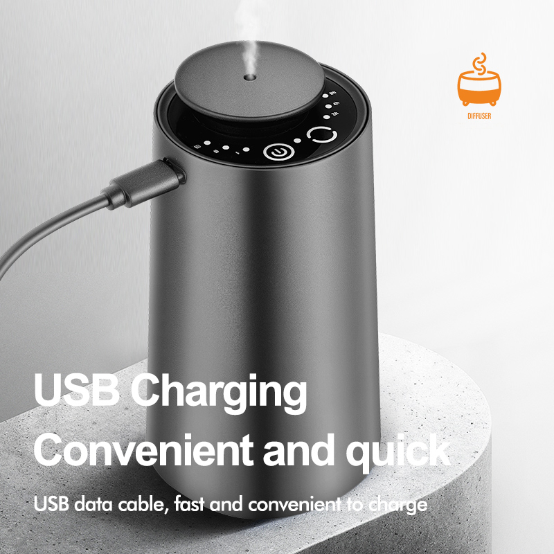 Car Cup Holder Aroma Diffuser Car Perfume USB Rechargeable Aromatherapy Oil Diffuser Car Air Freshener Scent Diffuser