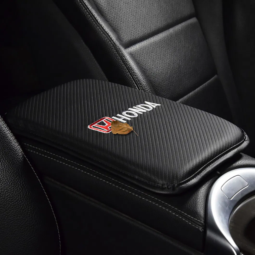 Car Center Console Pad, Universal Waterproof Car Armrest Seat Box Cover, Car Interior Accessories, Carbon Fiber Auto Armrest Cover Protector for Most Vehicle