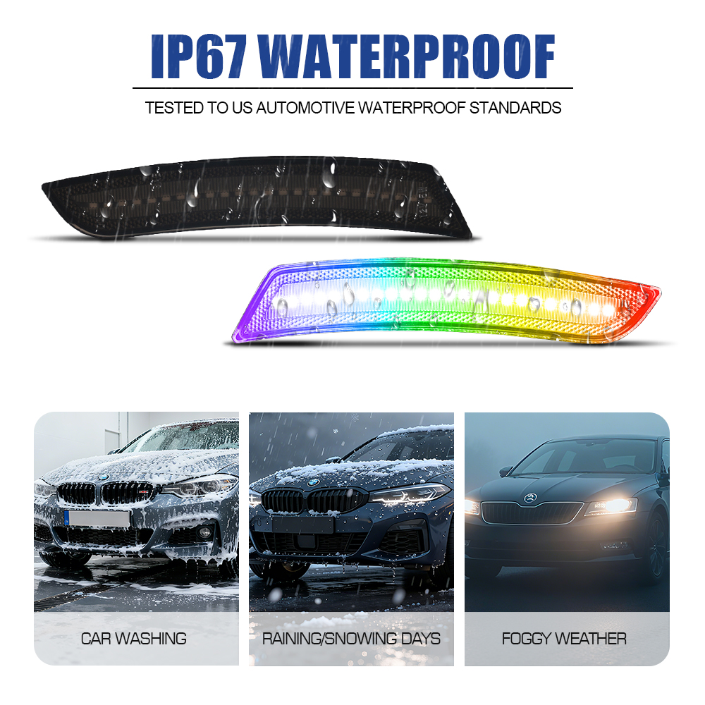 Wholesale Car LED Side Marker Width Position RGB Light for Chevrolet Camaro for Cadillac CTS/ATS Bumper Fender Accessories