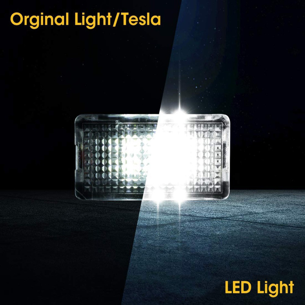 For Tesla Model 3 Y S X Ultra-bright Interior LED Lighting Bulbs Kit Accessories Fit Trunk Frunk,Door Puddle,Foot-Well Lights