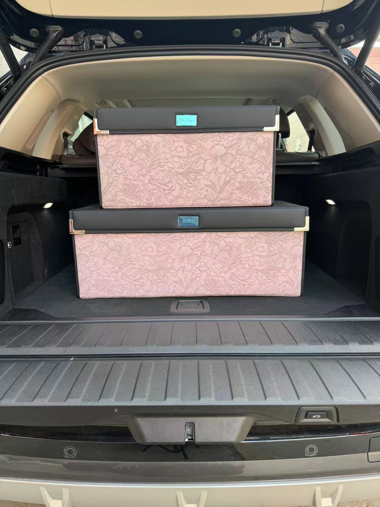 Premium Folding Car Trunk Storage Box Set - 2-Piece Organizer for SUV Sedan Auto Interior