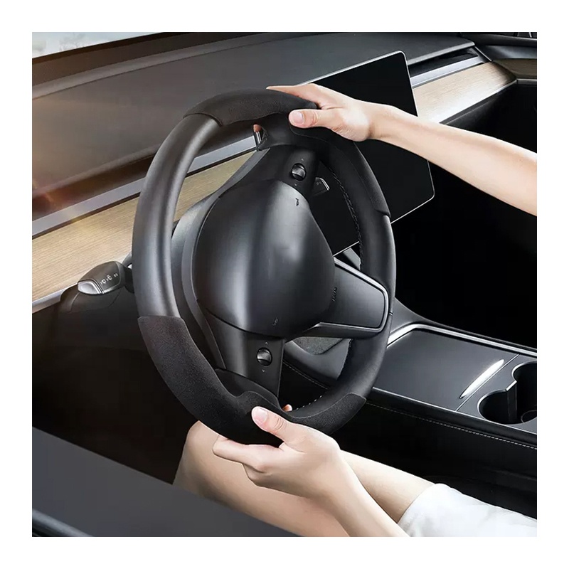 High Quality Steering Wheel Cover for jaguar Xf E f s X Type Pace Xe Xj X250 X351 Xjl Suede Carbon Fiber Interior Accessories