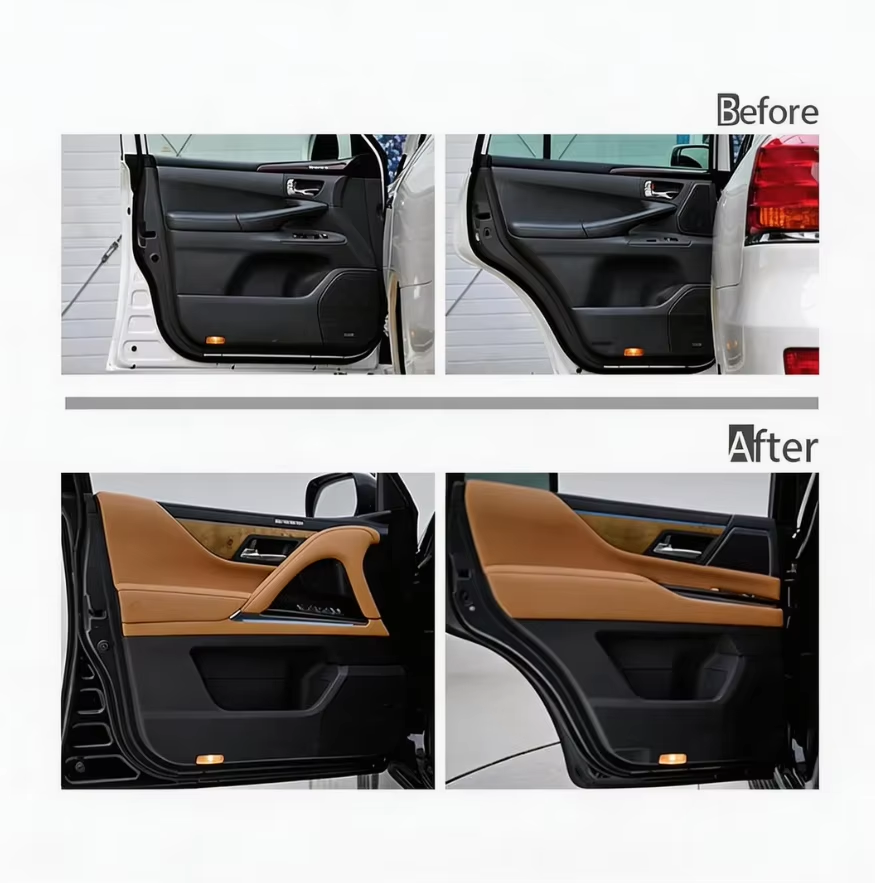 Popular Leather Interior Accessories for Lexus 2008-2015 LX570 Upgrade to LX600 ConversionKit SteeringWheel Console DoorPanel