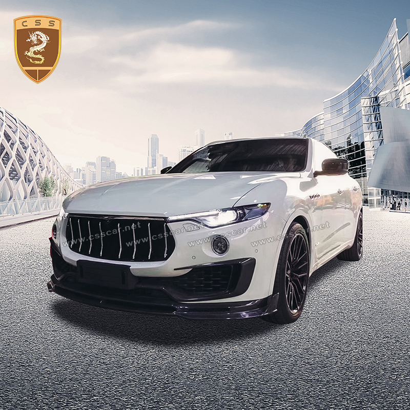Body Part Mansory Style Carbon Fiber Front Lip for Maserati Levante Car Accessories