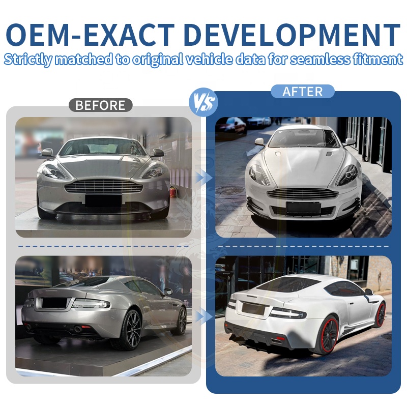 Fiberglass Bodykit for Aston Martin Db9 Upgrade MSY Kit Front Bumper Rear Bumper Diffuser Lip Body Kits