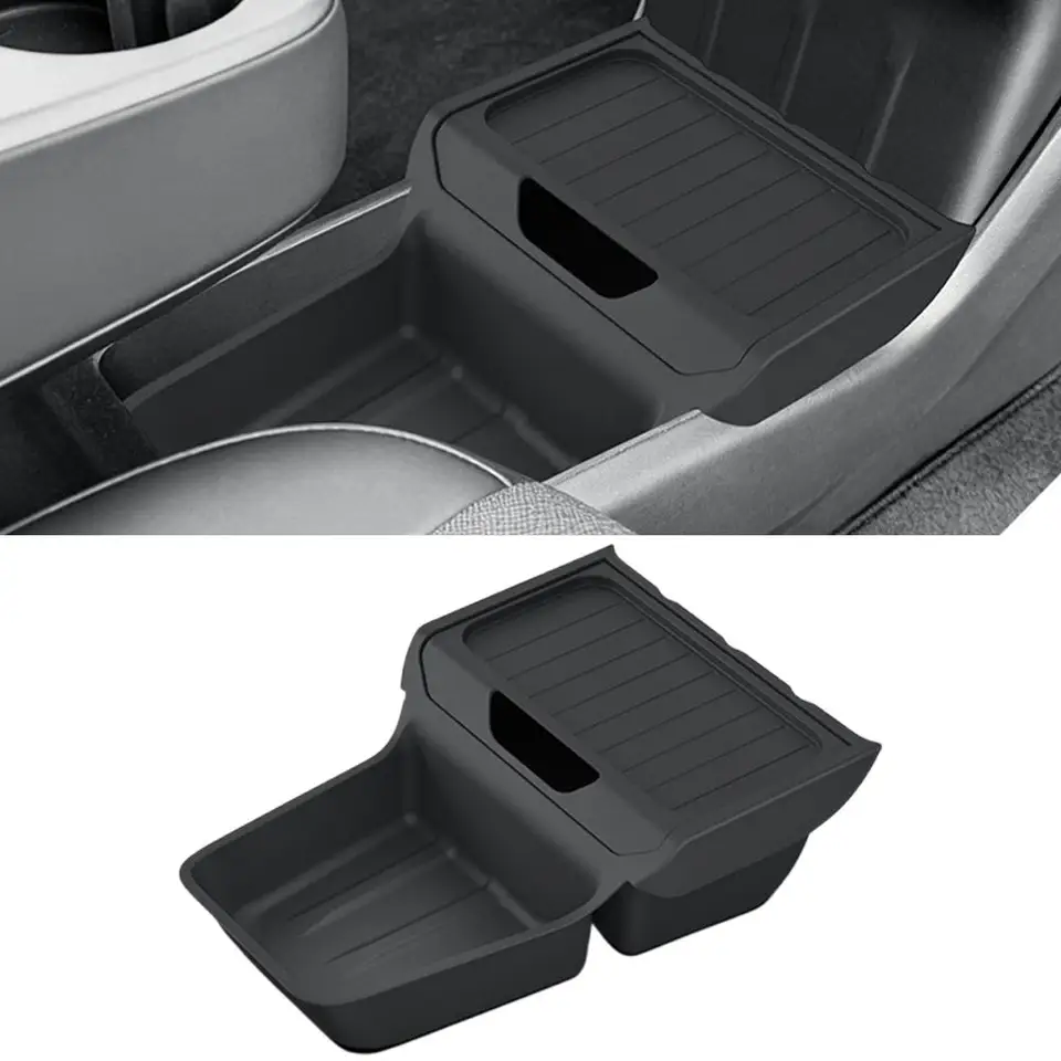 For Rear Central Control Storage Box TPE Style Car Console Tray Case for Tesla Model Y Standard Accessories 2025 2026