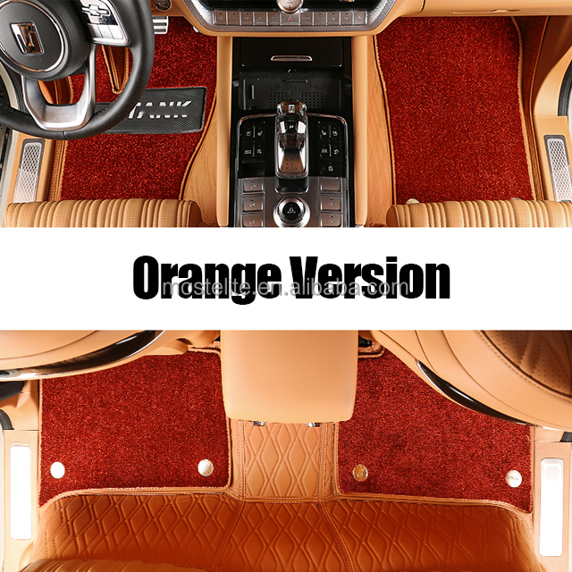 Upgrade Interior Accessories Luxury Leather Carpet Floor Pad Double Layer Foot Cushion Mat for GWM Tank 500