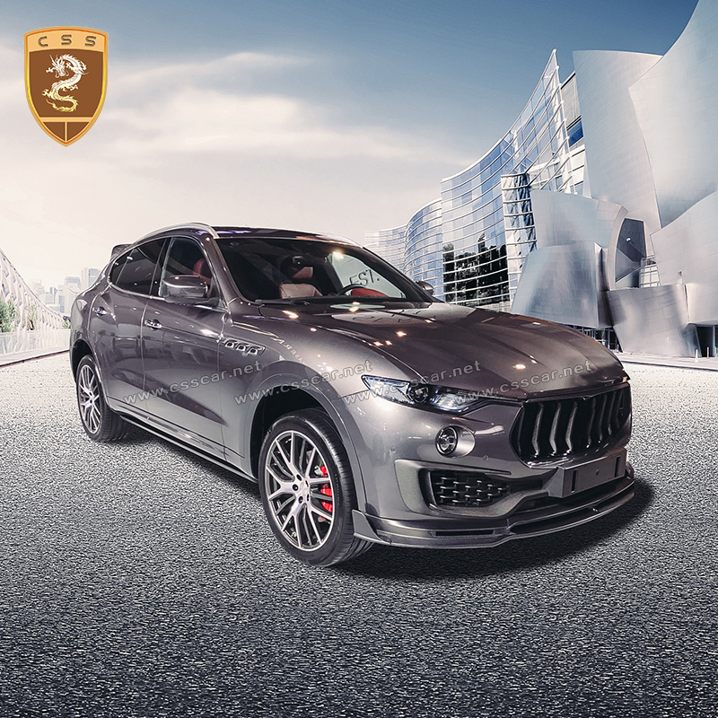 Body Part Mansory Style Carbon Fiber Front Lip for Maserati Levante Car Accessories