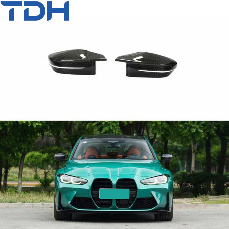 Car Accessories Dry Carbon Fiber Rearview Mirror Cover for BMW G80 G82 M3 M4 Modified to MP Style Carbon Fiber Mirror Cover
