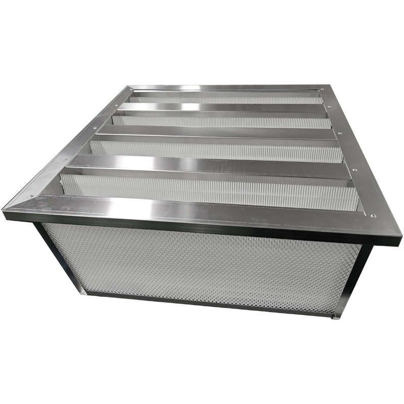 V-Bank 592*287*292 F5~E10 Compact Air Purifying HEPA Filter with Microfiber Medium Grade ABS Plastic Frame