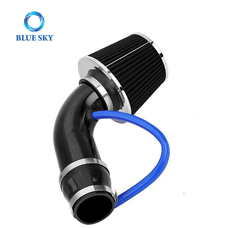 Universal High Performance 76mm Air Filter Air Intake System Car Cold Air Intake Set Modified Aluminum Tube Kit Filter