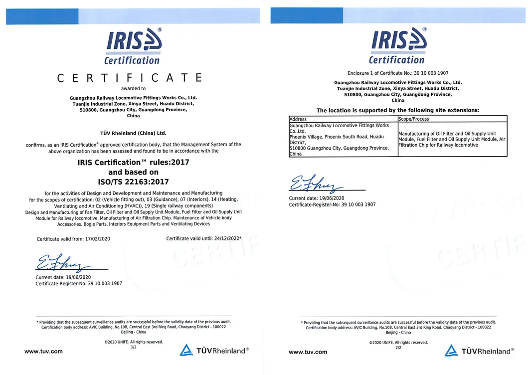 IRIS Certification
