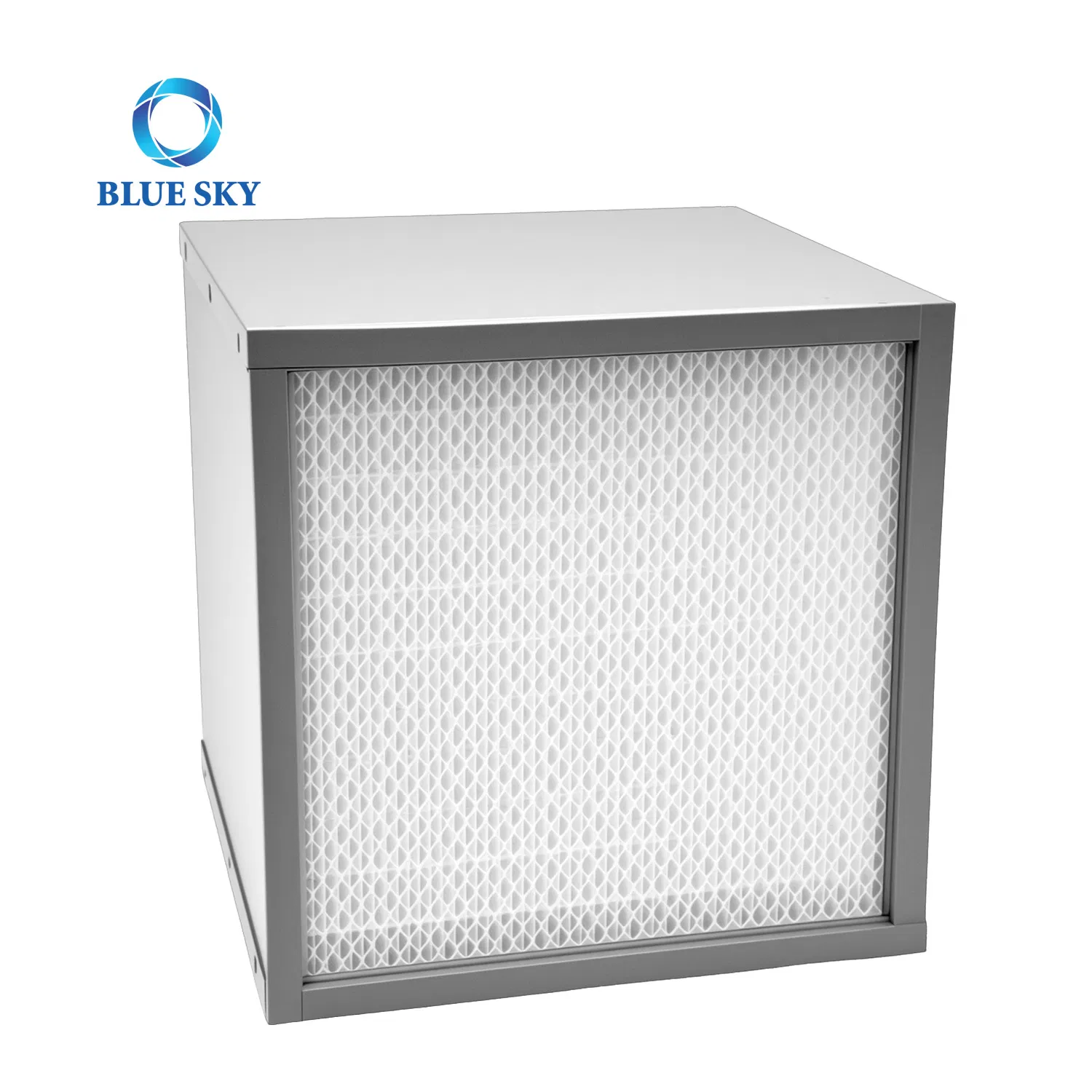 Metal Frame Box HVAC Filters for Laboratory Ventilation System, H14 Grade Heating Ventilation Air Conditioning HEPA Filter, Furnace Air Filter