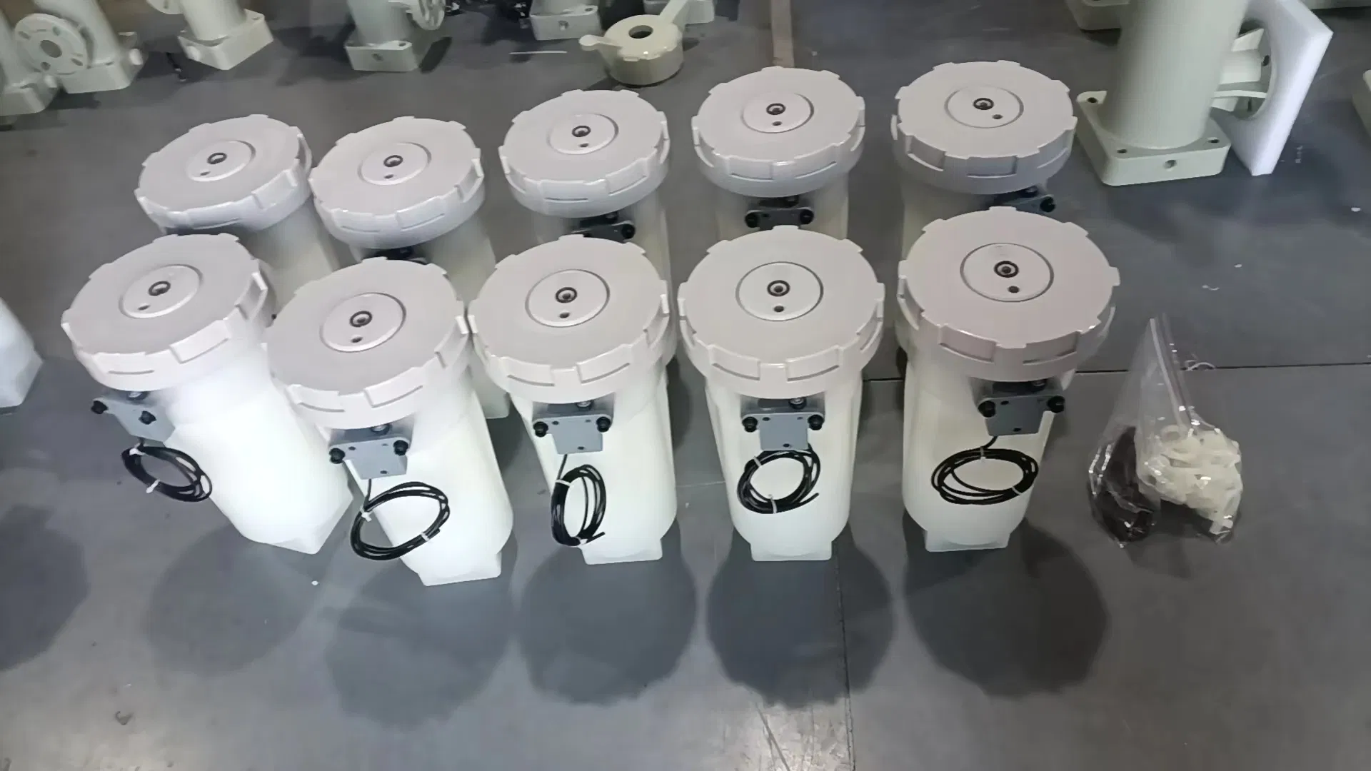 PP Bag Filter Housing for Chemical Filtration Grey/Blue Customizable