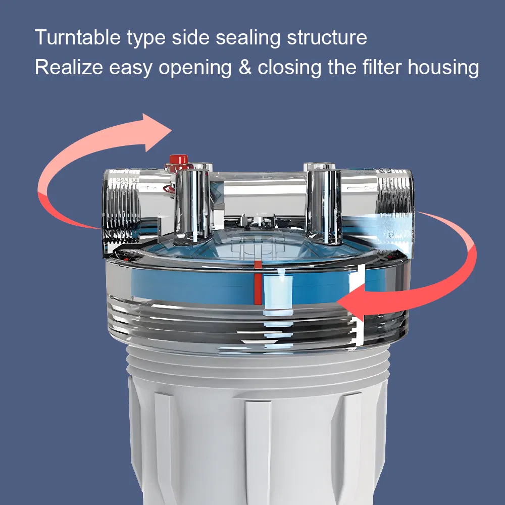 Customizable Reusable PP High Flow Multi Cartridge Transparent Clear Commercial 20 Inch 10 Inch Cartridge Water Filter Housing