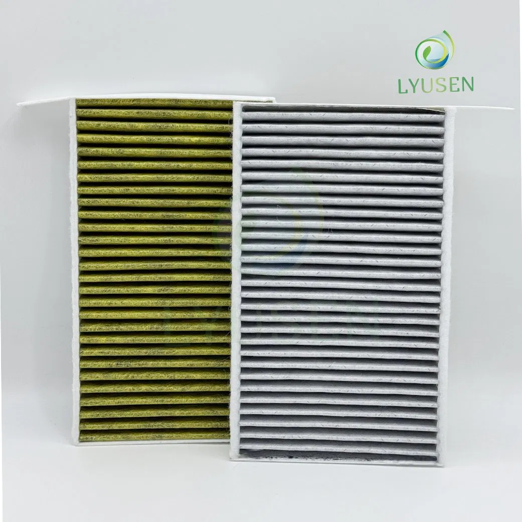 Automotive Air Filter with Activated Carbon Media and Antibacterial Protection for Clean Cabin Air Supply