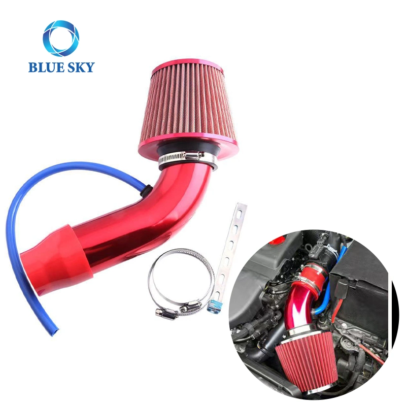 Universal High Performance 76mm Air Filter Air Intake System Car Cold Air Intake Set Modified Aluminum Tube Kit Filter