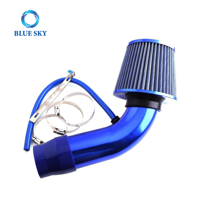Universal High Performance 76mm Air Filter Air Intake System Car Cold Air Intake Set Modified Aluminum Tube Kit Filter